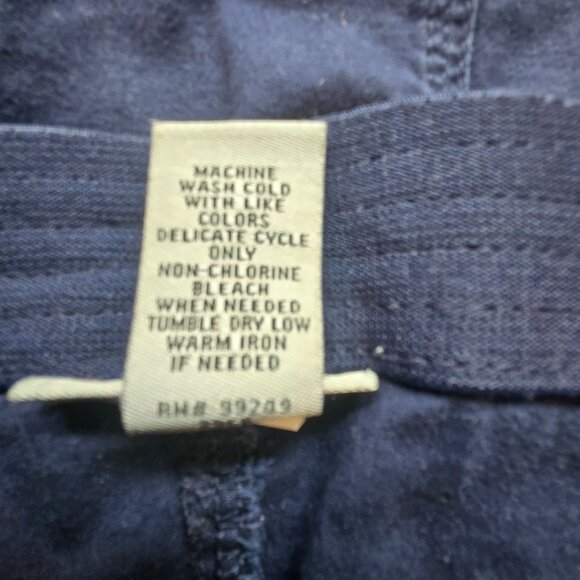 Catherines Plus Size 5X Navy Capri Pants Elastic Waist Drawstring Ankle Pockets - Picture 16 of 16